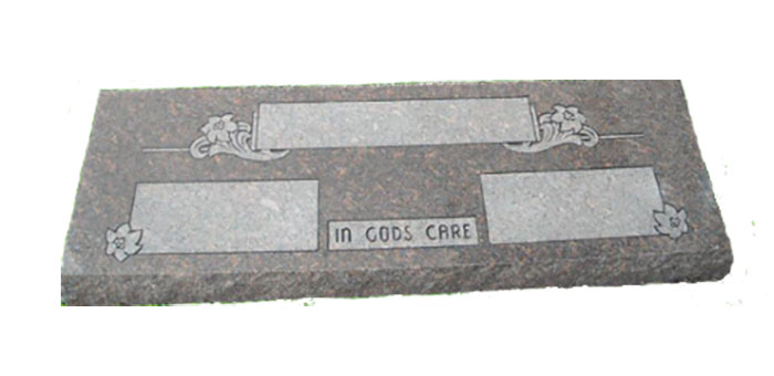 Double Flat Granite Headstone