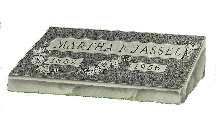 Single Bevel Granite Headstone