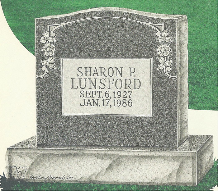 Single Upright Granite Headstone