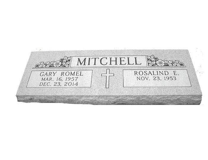 Double Bevel Granite Headstone